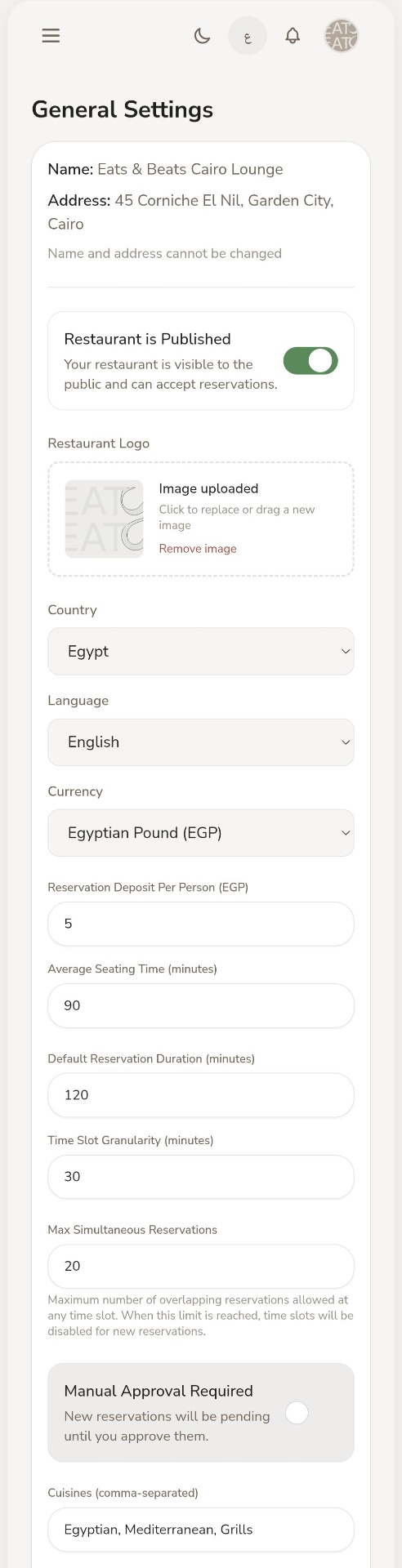 General Settings